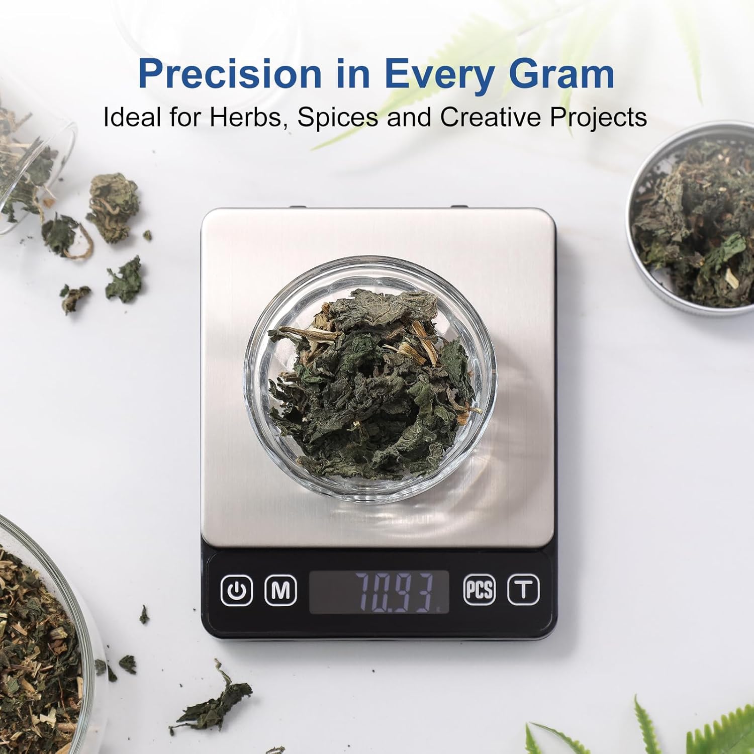 KitchenTour Digital Kitchen Gram Scale - 500g/0.01g - High Accuracy Precision Food Scale - Meat Scale with Back-Lit LCD Display(Batteries Included)-Black